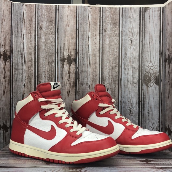 Nike Dunk High White Varsity Red - Size 9.5- 317982-162- 2009